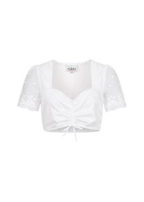 N&uuml;bler Dirndlbluse N&Uuml;BLER "Dirndlbluse kurzarm Mareile", Damen, Gr. 46, wei&szlig;, Obermaterial: 100% Baumwolle CO., Blusen Dirndlbluse