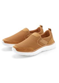 Sneaker AUTHENTIC LE JOGGER "Slipper, Halbschuhe, Freizeitschuhe, Turnschuh, Slip-On-Sneaker", Herren, Gr. 46, braun (camelfarben), Obermaterial: 100% Textilmaterial. Decksohle: 100% Textilmaterial. Futter: 100% Textilmaterial. Laufsohle: 100% Synthetik, unifarben, Basic, Schuhe Sneaker, zum Reinschl&uuml;pfen Unisex VEGAN