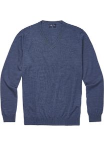 V-Ausschnitt-Pullover MARVELIS, Damen, Gr. L, rauchblau, Strick, Obermaterial: 100% Schurwolle, normal, V-Ausschnitt, Rippb&uuml;ndchen, Pullover V-Ausschnitt-Pullover