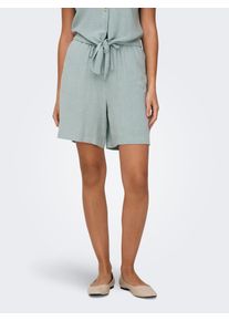 Shorts Only "ONLSIESTA MW PULL-UP LIN BL SHORTS NOOS", Damen, Gr. S, N-Gr, abyss, Jersey, Obermaterial: 80% Viskose, 20% Leinen, unifarben, loose fit kniefrei, Hosen Shorts, loose fit, Jersey, Viskosemischung, elastischer Bund, unifarben