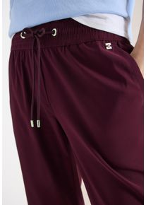 Jerseyhose Cecil "Style Tracey", Damen, Gr. M (40), L&auml;nge 26, grape rot, Web, Obermaterial: 66% Baumwolle, 30% Polyester, 4% Elasthan, unifarben, regular fit kn&ouml;chelfrei, Hosen Jerseyhose, mit elastischem Bund