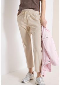 Jerseyhose Cecil "Style Tracey", Damen, Gr. XXL (46), L&auml;nge 26, grain beige, Web, Obermaterial: 66% Baumwolle, 30% Polyester, 4% Elasthan, unifarben, regular fit kn&ouml;chelfrei, Hosen Jerseyhose, mit elastischem Bund