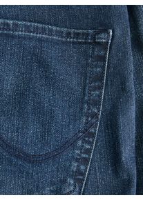Jack & Jones Straight-Jeans JACK & JONES "JJICLARK JJORIGINAL SQ 2", Damen, Gr. 34, L&auml;nge 36, blau denim, Denim/Jeans, Obermaterial: 76% Baumwolle, 22% Polyester, 2% Elasthan, Abriebeffekte, straight fit lang, Jeans Straight-Jeans, Baumwollmischung, straight fit