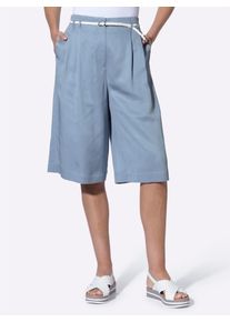 Bermudas Heine, Damen, Gr. 46, Normalgr&ouml;&szlig;en, bleu, 100% Lyocell, unifarben, Hosen Bermudas