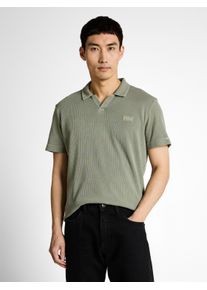 Poloshirt Tom Tailor, Herren, Gr. M, grauish shadow olive, Single Jersey, Obermaterial: 60% Baumwolle, 40% Polyester, unifarben, regular fit normal, ohne Ausschnitt, Shirts Poloshirt, mit Logo Stickerei