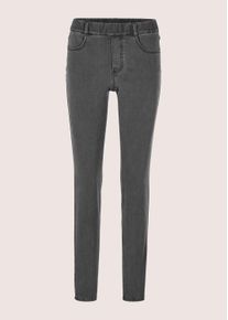 Madeleine Mode Regular-fit-Jeans MADELEINE "Jeggings Denim-Leggings mit Schlupfbund", Damen, Gr. 46, N-Gr, grau, Obermaterial: 57% Baumwolle CO. 21% Lyocell CLY. 17% Polyester PES. 5% Elasthan EL., Jeans Regular-fit-Jeans