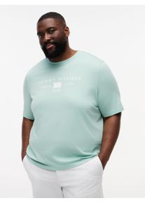 Tommy Hilfiger Big & Tall T-Shirt "BT-BRAND LOVE MONO STACK", Damen, Gr. 3XL, crushed mint, Single Jersey, Obermaterial: 100% Baumwolle, TOMMY HILFIGER BIG & TALL, regular fit normal, Rundhals, Shirts T-Shirt, Gro&szlig;e Gr&ouml;&szlig;en, aus Jersey mit Logo, normale Passform