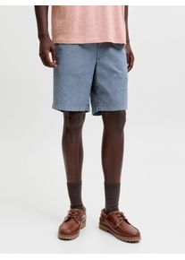 Jack & Jones Shorts JACK & JONES "JPSTJAIDEN CARTER WASH DOB SHORTS REG SN", Damen, Gr. L, N-Gr, flint stone, Web, Obermaterial: 98% Baumwolle, 2% Elasthan, unifarben, relaxed fit knielang, Hosen Shorts