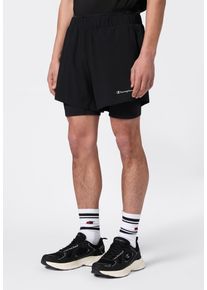 Trainingsshorts Champion, Herren, Gr. S (44/46), N-Gr, nbk, nbk, Obermaterial: 88% Polyester, 12% Elasthan, Hosen Trainingsshorts, f&uuml;r Sportmode und aktive Freizeit, aus Polyester und Elasthan