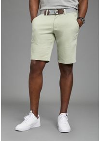 Shorts DELMAO, Herren, Gr. 44, N-Gr, hkaki, Web, Obermaterial: 98% Baumwolle, 2% Elasthan, regular fit kniefrei, Hosen Shorts, kniefrei, gerades Bein, mit Eingrifftaschen und Ges&auml;&szlig;taschen