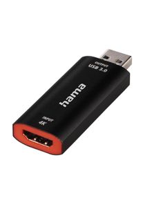 Hama Video-Adapter "Video-Aufnahme-Stick, USB-Stecker - HDMI&trade;-Buchse, 4K Video-Converter", schwarz, B:14cm H:3,5cm T:23cm, Adapter, Video-Adapter