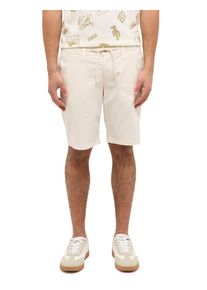 Shorts Mustang "Herren Style Portland Shorts", Damen, Gr. 35, 2040 beige, Web, 98% Baumwolle, 2% Elasthan, unifarben, slim fit, Hosen Shorts