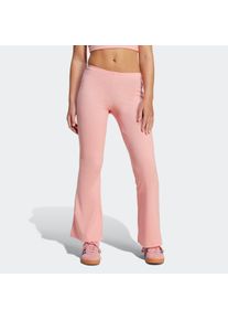 Sporthose adidas originals "RIBBED FLARED KIDS", Damen, Gr. 170, N-Gr, pink (semi pink spark,), Obermaterial: 46% Baumwolle, 45% Viskose, 9% Elasthan, Hosen Sporthose, f&uuml;r Kinder, sportlicher Stil, ausgestellter Schnitt