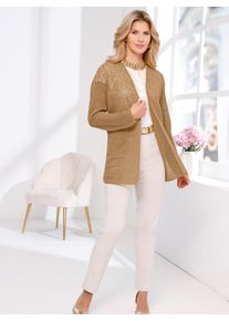 Strickjacke Classic Basics, Damen, Gr. 54, camel, 93% Polyacryl, 4% Polyester, 3% metallisierte Fasern, unifarben, Strickjacken Strickjacke