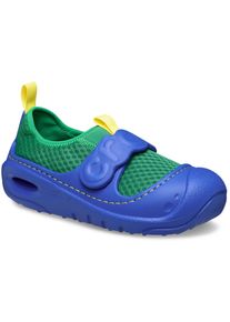 Badeschuh Crocs "Swiftwater Splash", Kinder, Gr. 24, gr&uuml;n (gr&uuml;n, blau), Croslite&trade;, Textil, Schuhe Badeschuh, Wassersandale, Clog f&uuml;r den Strand mit Anziehlasche