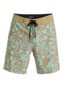 Boardshorts Quiksilver "Surfsilk Straight Leg 18", Herren, Gr. 32(M), granite gr&uuml;n terra, Obermaterial: 88% Microfaser, 12% Elasthan;, Hosen Boardshorts