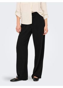 Schlupfhose Only "ONLSIESTA MW PULL-UP LINEN BL PNT NOOS", Damen, Gr. XL, L&auml;nge 30, schwarz, Web, Obermaterial: 80% Viskose, 20% Leinen, unifarben, straight fit normal, Hosen Schlupfhose, Viskosemischung