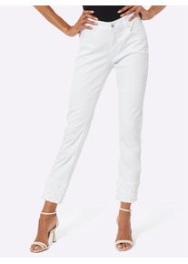 CR&Eacute;ATION L 7/8-Jeans CREATION L, Damen, Gr. 46, Normalgr&ouml;&szlig;en, ecru, 56% Baumwolle, 19% Polyester, 14% Lyocell, 10% Viskose, 1% Elasthan, unifarben, 7/8-L&auml;nge, Jeans 7/8-Jeans