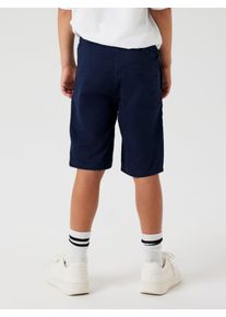 Shorts name it "NKMRYAN JOG L TWILL SHORTS 7001-TF NOOS", Jungen, Gr. 128, N-Gr, blau (navy blazer (blank)), Web, Obermaterial: 100% Baumwolle, unifarben, relaxed fit knielang, Hosen Shorts