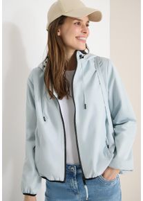 Blouson Cecil, Damen, Gr. L (42), watercolour blau, Web, Obermaterial: 100% Polyester. Futter: 100% Polyester. Wattierung: 100% Polyester, unifarben, l&auml;ssig geschnitten h&uuml;ftbedeckend, Rundhals, elastischer Bund, Jacken Blouson, mit Kapuze