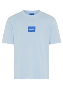 T-Shirt HUGO BLUE, Damen, Gr. M, open blau460, Single Jersey, Obermaterial: 100% Baumwolle, regular fit normal, Rundhals, Shirts T-Shirt, Regular Fit, Kurzarm, Hugo-Print