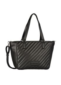 Shopper Tom Tailor "Mirela", Damen, Gr. B/H/T: 44cm x 26,5cm x 15cm, schwarz, Polyurethan, Taschen Shopper, weich wattiert und elegant in trendigen Formaten