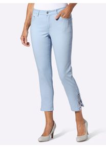 5-Pocket-Jeans Lady, Damen, Gr. 52, Normalgr&ouml;&szlig;en, eisblau, 98% Baumwolle, 2% Elasthan, unifarben, 7/8-L&auml;nge, Jeans 5-Pocket-Jeans