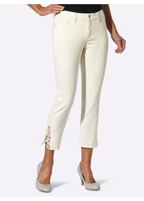 5-Pocket-Jeans Lady, Damen, Gr. 38, Normalgr&ouml;&szlig;en, ecru, 98% Baumwolle, 2% Elasthan, unifarben, 7/8-L&auml;nge, Jeans 5-Pocket-Jeans