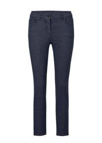 7/8-Hose GOLDNER "Schmale Stretchhose BELLA", Damen, Gr. 52, N-Gr, blau (dunkelblau), Obermaterial: 65% Baumwolle CO. 31% Polyester PES. 4% Elasthan EL., Hosen 7/8-Hose