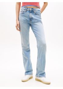 Bootcut-Jeans Tommy Jeans "CLEO MID BOOTCUT", Damen, Gr. 29, L&auml;nge 32, denim light, Denim/Jeans, Obermaterial: 81% Baumwolle, 18% Lyocell, 1% Elasthan, unifarben, bootcut fit lang, Jeans Bootcut-Jeans, im Baumwoll-Mix, Mid Waist