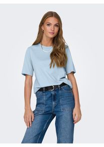 Kurzarmshirt Only "ONLOnly S/S TEE JRS NOOS", Damen, Gr. L, cashmere blau, Jersey, Obermaterial: 100% Baumwolle, unifarben, regular fit normal, Rundhals, Shirts Kurzarmshirt, regular fit, casual, Single Jersey, Baumwolle, Rundhals