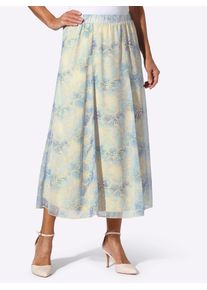 Webrock Lady, Damen, Gr. 50, eisblau, vanille, bedruckt, 100% Polyester, lang, R&ouml;cke Webrock