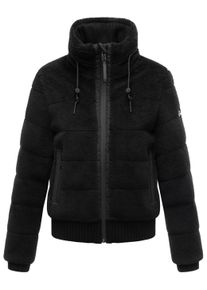 Pl&uuml;schjacke Navahoo "Pl&uuml;schjacke Schneepuder 14", Damen, Gr. XS, schwarz, Obermaterial: 100% Polyester PES. Obermaterial: Futter: 100% Polyester PES. 100% Polyester PES., Jacken Pl&uuml;schjacke