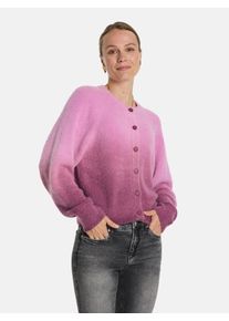 LIEBLINGSST&Uuml;CK Cardigan LIEBLINGSST&Uuml;CK "AliaL", Damen, Gr. 44, wineberry, Strick, Obermaterial: 52% Alpaka, 32% Polyamid, 13% Wolle, 3% Elasthan, mehrfarbig, Rundhals, Raglan&auml;rmel Rippstrickb&uuml;ndchen, Strickjacken Cardigan, aus Alpakamischung