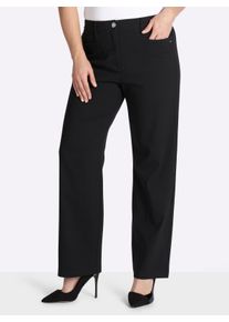 sheego Gro&szlig;e Gr&ouml;&szlig;en Bengalinhose mit Shaping-Einsatz, schwarz, Gr&ouml;&szlig;e 52 - Damen