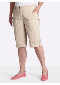 sheego Gro&szlig;e Gr&ouml;&szlig;en Bermudas mit Krempelfunktion, sand, Gr&ouml;&szlig;e 52 - Damen