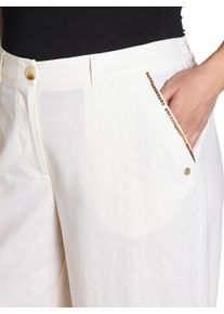 sheego Gro&szlig;e Gr&ouml;&szlig;en Leinenhose mit Pailletten an den Taschen, ecru, Gr&ouml;&szlig;e 44 - Damen