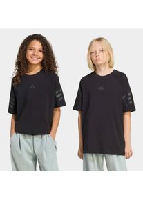 T-Shirt adidas Sportswear "FUTURE ICONS 3-STREIFEN", M&auml;dchen, Gr. 128, schwarz, schwarz, Obermaterial: 100% Baumwolle, normal, Rundhals, Shirts T-Shirt