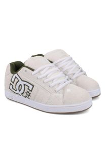 Sneaker DC Shoes "Net Se", Herren, Gr. 8(40,5), wei&szlig; (sanftes wei&szlig;, gr&uuml;n), Obermaterial:92.3% Leder, 7.7% Microfaser;, Schuhe Sneaker