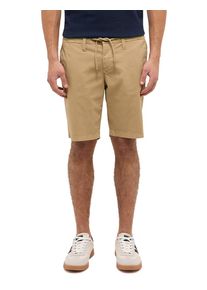 Shorts Mustang "Herren Style Portland Shorts", Damen, Gr. 31, 3378 beige, Web, 98% Baumwolle, 2% Elasthan, unifarben, slim fit, Hosen Shorts