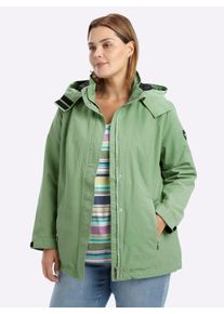 sheego Gro&szlig;e Gr&ouml;&szlig;en &Uuml;bergangsjacke mit abnehmbarer Kapuze, eucalyptus, Gr&ouml;&szlig;e 54 - Damen