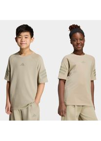 T-Shirt adidas Sportswear "FUTURE ICONS 3-STREIFEN", M&auml;dchen, Gr. 164, wonder cargo, clay, Obermaterial: 100% Baumwolle, normal, Rundhals, Shirts T-Shirt