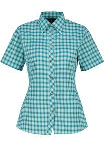Outdoorbluse DEPROC Active "SUDBURY III WOMEN", Damen, Gr. 44L, blau, check, 95% Polyester; 5% Elasthan, Blusen Outdoorbluse, auch in Gro&szlig;en Gr&ouml;&szlig;en erh&auml;ltlich
