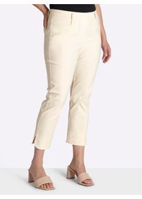 sheego Gro&szlig;e Gr&ouml;&szlig;en Bengalinhose in 7/8-L&auml;nge mit Seitenschlitzen, champagner, Gr&ouml;&szlig;e 52 - Damen