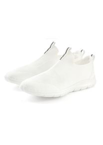 Sneaker John Devin "Slipper, Freizeitschuh, Textilschuhe, Stoffschuhe, Turnschuh", Herren, Gr. 44, wei&szlig;, Obermaterial: 80% Textilmaterial, 20% Lederimitat. Decksohle: 100% Textilmaterial. Futter: 100% Textilmaterial. Laufsohle: 100% Synthetik, Mesh, unifarben, Basic, Schuhe Sneaker, Slip-On-Sneaker mit ultraleichter Sohle Unisex VEGAN, Topseller
