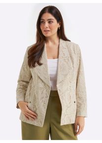 sheego Gro&szlig;e Gr&ouml;&szlig;en Jacke in offener Form, champagner, Gr&ouml;&szlig;e 54 - Damen