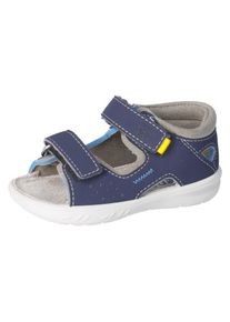 Lauflernschuh Pepino BY RICOSTA "Mantu WMS: mittel", M&auml;dchen, Gr. 26, blau (navy), Lederimitat, Textil, kontrastfarbene Details, Schuhe Lauflernschuh, Sandale mit Klett, WMS-System, Leder, Gr&ouml;&szlig;enschablone zum Download