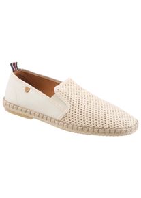 Espadrille VERBENAS "Tom Pacific", Damen, Gr. 44, beige (creme), Textil, unifarben, Schuhe Espadrille, Slipper, Sommerschuh, Strandschuh mit luftdurchl&auml;ssiger Perforation