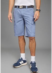 MAN'S WORLD Cargobermudas MAN'S WORLD, Herren, Gr. 66, N-Gr, graublau, Obermaterial: 100% Baumwolle, unifarben, normal kniebedeckend, Hosen Cargobermudas, auch in Gro&szlig;en Gr&ouml;&szlig;en