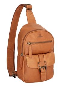 Umh&auml;ngetasche Mustang "Gonesse", Herren, Gr. B/H/T: 16cm x 31cm x 8cm, cognac, Leder, Taschen Umh&auml;ngetasche, Men Schultertasche, Crossbody mit verstellbarem Umh&auml;ngeriemen